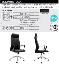 CL3000HB Chair Range And Specifications